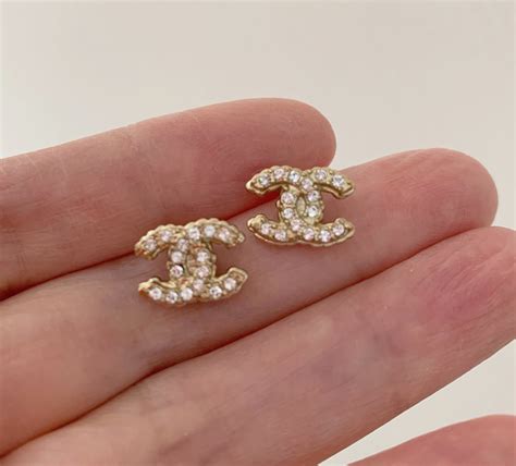 chanel mini cc earrings for sale|authentic chanel cc earrings.